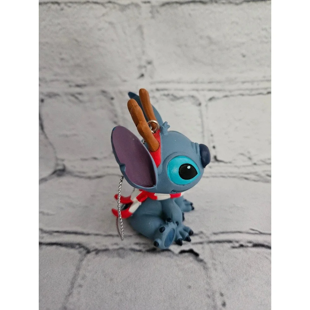 Disney Stitch Christmas & Holiday Ornaments Set of 3 - Reindeer, Hula, Classic